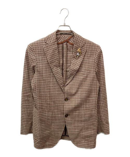 TAGLIATORE（タリアトーレ）TAGLIATORE (タリアトーレ) MONTECARLO シルク混テーラードジャケット ブラウン サイズ:44Rの古着・服飾アイテム