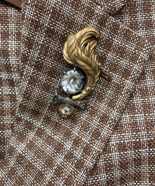 TAGLIATORE（タリアトーレ）TAGLIATORE (タリアトーレ) MONTECARLO シルク混テーラードジャケット ブラウン サイズ:44Rの古着・服飾アイテム