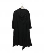 yohji yamamoto la vie en noirヨウジヤマモト ラヴィアン・ノアール）の古着「変形ドレープシルクワンピース」｜ブラック