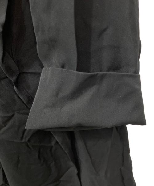 yohji yamamoto la vie en noir（ヨウジヤマモト ラヴィアン・ノアール）yohji yamamoto la vie en noir (ヨウジヤマモト ラヴィアン・ノアール) 変形ドレープシルクワンピース ブラック サイズ:1の古着・服飾アイテム