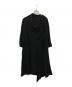 yohji yamamoto la vie en noir（ヨウジヤマモト ラヴィアン・ノアール）の古着「変形ドレープシルクワンピース」｜ブラック