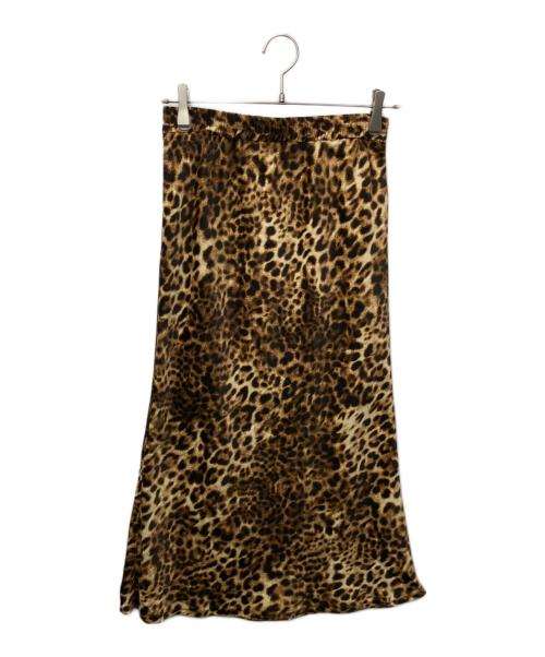 Oblada（オブラダ）Oblada (オブラダ) LEOPARD SKIRT（レオパードスカート） ブラウン×ブラック サイズ:Mの古着・服飾アイテム