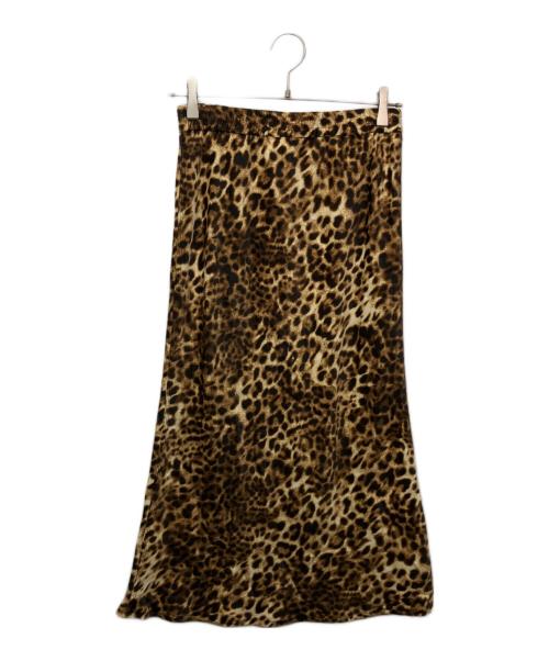 Oblada（オブラダ）Oblada (オブラダ) LEOPARD SKIRT（レオパードスカート） ブラウン×ブラック サイズ:Mの古着・服飾アイテム