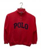 POLO SPORTポロスポーツ）の古着「ハーフジップスウェット」｜レッド