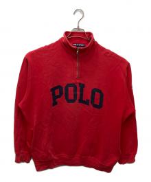 POLO SPORT（ポロスポーツ）の古着「ハーフジップスウェット」｜レッド