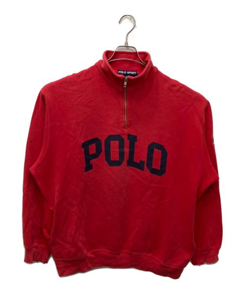 POLO SPORT（ポロスポーツ）POLO SPORT (ポロスポーツ) ハーフジップスウェット レッド サイズ:Lの古着・服飾アイテム