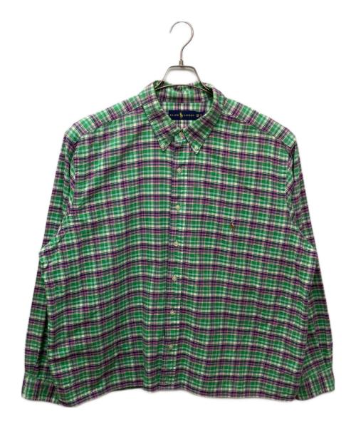 RALPH LAUREN（ラルフローレン）RALPH LAUREN (ラルフローレン) チェックBDシャツ グリーン サイズ:2XBの古着・服飾アイテム