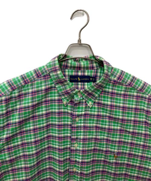 RALPH LAUREN（ラルフローレン）RALPH LAUREN (ラルフローレン) チェックBDシャツ グリーン サイズ:2XBの古着・服飾アイテム