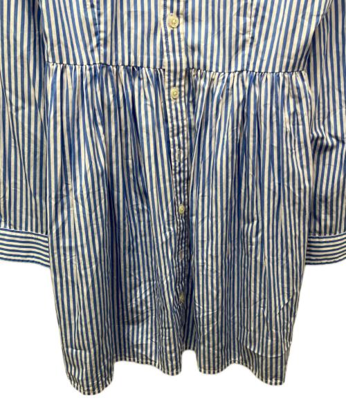 POLO RALPH LAUREN（ポロ・ラルフローレン）POLO RALPH LAUREN (ポロ・ラルフローレン) ストライプシャツワンピース ブルー サイズ:キッズ規格16の古着・服飾アイテム