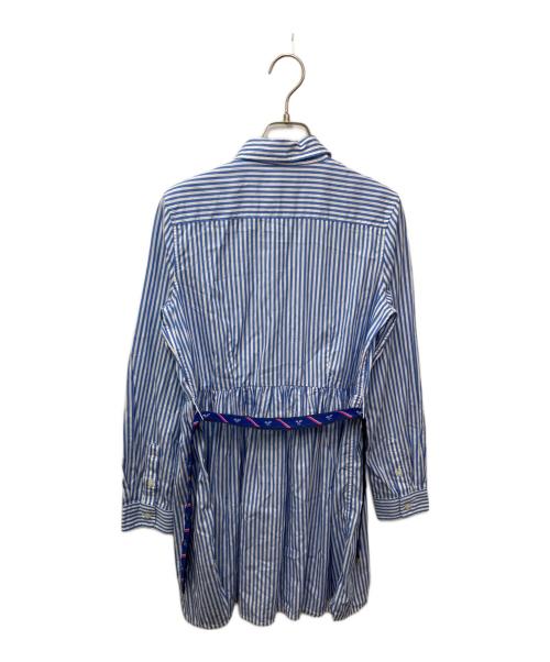 POLO RALPH LAUREN（ポロ・ラルフローレン）POLO RALPH LAUREN (ポロ・ラルフローレン) ストライプシャツワンピース ブルー サイズ:キッズ規格16の古着・服飾アイテム