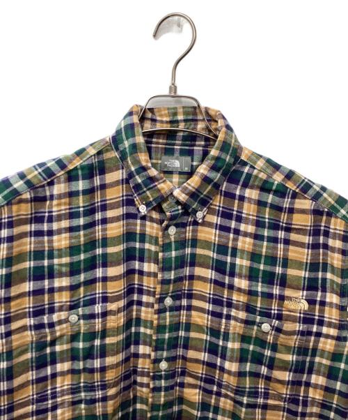 THE NORTH FACE（ザ ノース フェイス）THE NORTH FACE (ザ ノース フェイス) L/S FROSTFORGE FLANNELSHIRT イエロー×グリーン サイズ:Mの古着・服飾アイテム