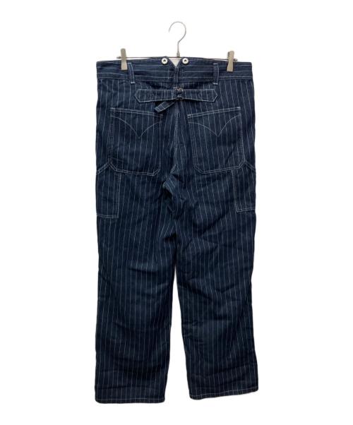 OKONKWO（オコンクウォ）OKONKWO (オコンクウォ) ピンストライプワークパンツ インディゴ サイズ:XLの古着・服飾アイテム