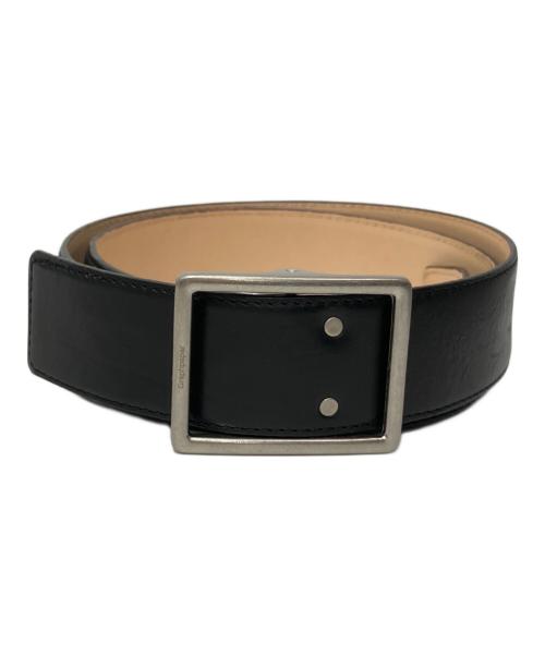 Graphpaper（グラフペーパー）Graphpaper (グラフペーパー) Holeless Leather Classic Belt（ホールレスクラシックレザーベルト） ブラックの古着・服飾アイテム
