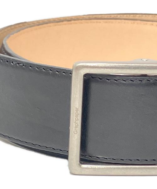 Graphpaper（グラフペーパー）Graphpaper (グラフペーパー) Holeless Leather Classic Belt（ホールレスクラシックレザーベルト） ブラックの古着・服飾アイテム