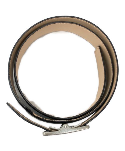 Graphpaper（グラフペーパー）Graphpaper (グラフペーパー) Holeless Leather Classic Belt（ホールレスクラシックレザーベルト） ブラックの古着・服飾アイテム
