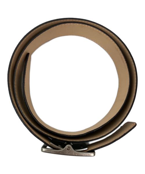 Graphpaper（グラフペーパー）Graphpaper (グラフペーパー) Holeless Leather Classic Belt（ホールレスクラシックレザーベルト） ブラックの古着・服飾アイテム