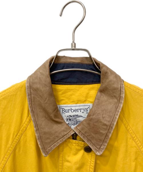 Burberry's（バーバリーズ）Burberry's (バーバリーズ) レザーカラーショートコート イエロー サイズ:採寸参照の古着・服飾アイテム