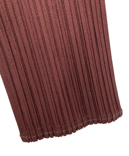 PLEATS PLEASE（プリーツプリーズ）PLEATS PLEASE (プリーツプリーズ) プリーツカーディガン レディッシュブラウン サイズ:3の古着・服飾アイテム