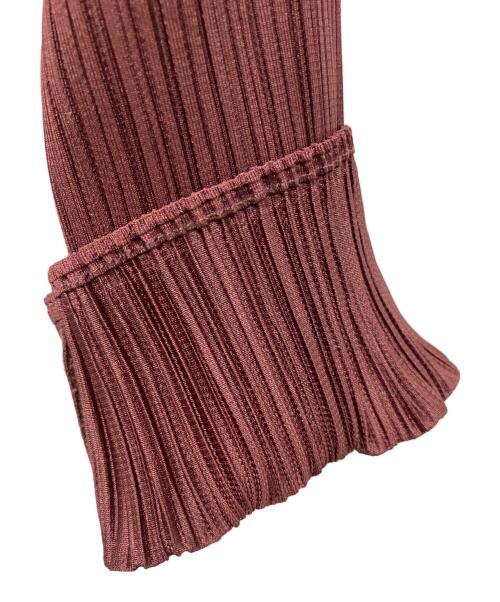 PLEATS PLEASE（プリーツプリーズ）PLEATS PLEASE (プリーツプリーズ) プリーツカーディガン レディッシュブラウン サイズ:3の古着・服飾アイテム