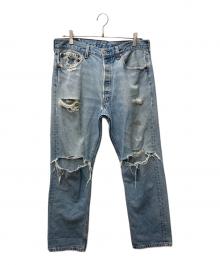 LEVI'S（リーバイス）の古着「90's 501ダメージデニムパンツ」｜インディゴ