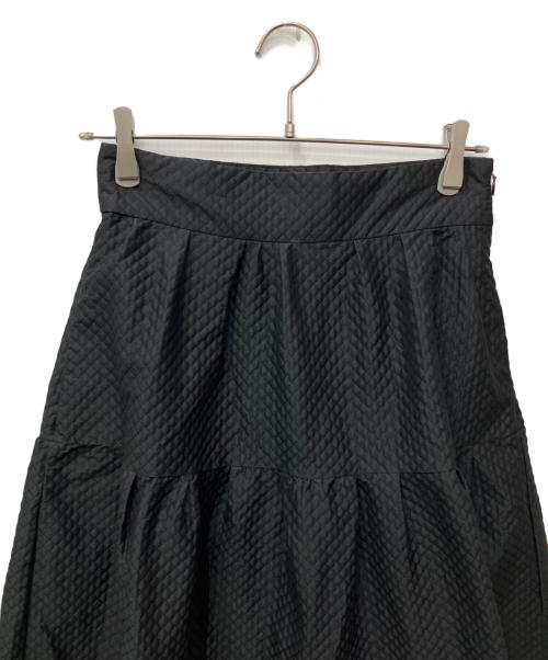 leur logette（ルールロジェット）leur logette (ルールロジェット) エンボスフレアスカート ブラック サイズ:1の古着・服飾アイテム