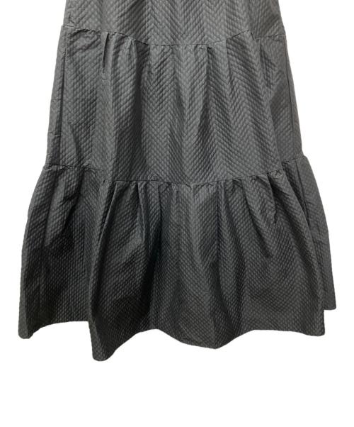 leur logette（ルールロジェット）leur logette (ルールロジェット) エンボスフレアスカート ブラック サイズ:1の古着・服飾アイテム
