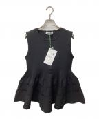 HeRIN.CYEヘリンドットサイ）の古着「Peplum knit tops ペプラムニット」｜ブラック