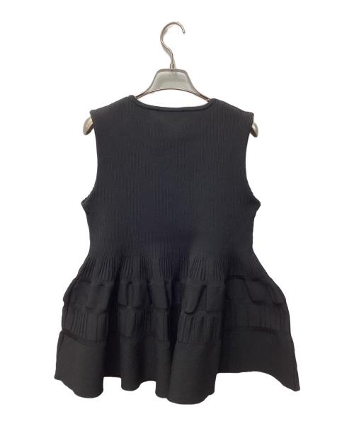 HeRIN.CYE（ヘリンドットサイ）HeRIN.CYE (ヘリンドットサイ) Peplum knit tops ペプラムニット ブラック サイズ:FREE 未使用品の古着・服飾アイテム