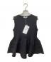 HeRIN.CYE（ヘリンドットサイ）の古着「Peplum knit tops ペプラムニット」｜ブラック