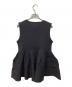 HeRIN.CYE (ヘリンドットサイ) Peplum knit tops ペプラムニット ブラック サイズ:FREE 未使用品：5000円