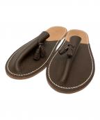 HENDER SCHEMEエンダースキーマ）の古着「レザースリッパ」｜ブラウン