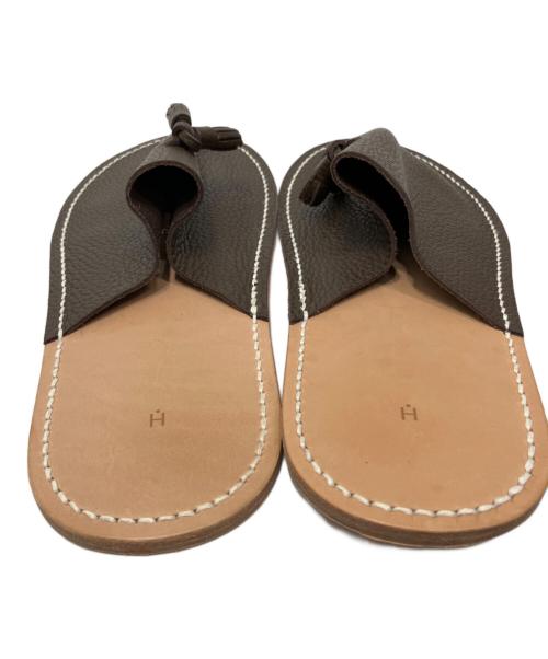 HENDER SCHEME（エンダースキーマ）Hender Scheme (エンダースキーマ) レザースリッパ ブラウン サイズ:表記なしの古着・服飾アイテム