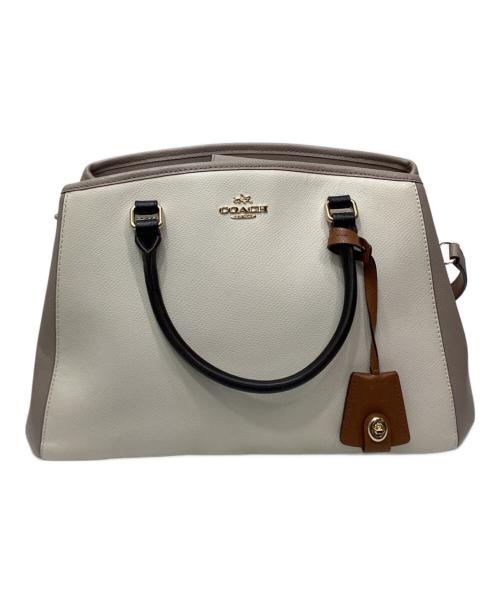 COACH（コーチ）COACH (コーチ) マーゴット レザー2wayハンドバッグ アイボリーの古着・服飾アイテム