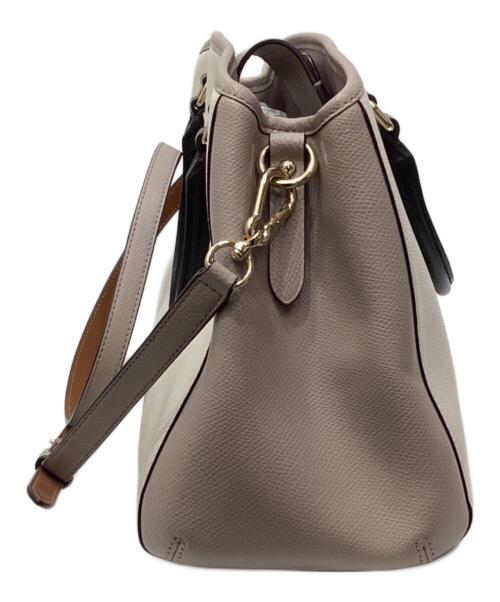 COACH（コーチ）COACH (コーチ) マーゴット レザー2wayハンドバッグ アイボリーの古着・服飾アイテム