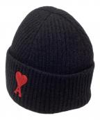 AMI Alexandre Mattiussiアミアレクサンドルマテュッシ）の古着「Ami de Cœur Beanie　「アミ・ド・クル・ビーニー」」｜ブラック