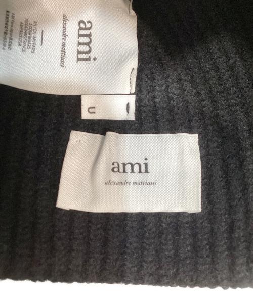 AMI Alexandre Mattiussi（アミアレクサンドルマテュッシ）AMI Alexandre Mattiussi (アミアレクサンドルマテュッシ) Ami de Cœur Beanie　「アミ・ド・クル・ビーニー」 ブラックの古着・服飾アイテム