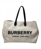 BURBERRYバーバリー）の古着「Lewes Logo Canvas Tote　「ルイス ロゴ キャンバス トート」」｜アイボリー
