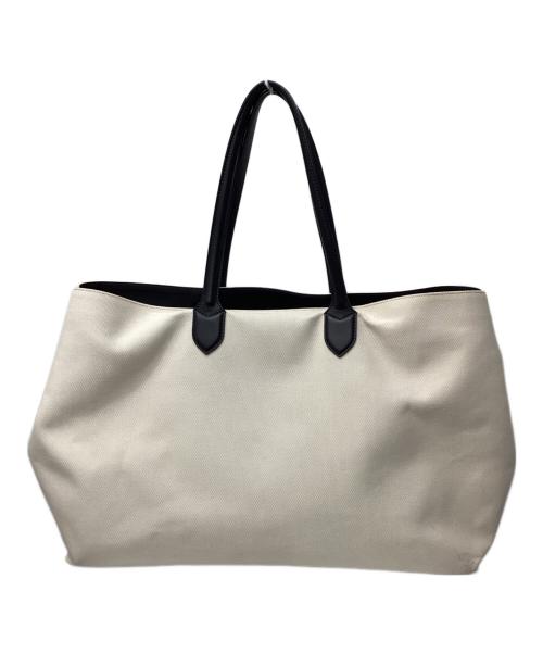 BURBERRY（バーバリー）BURBERRY (バーバリー) Lewes Logo Canvas Tote　「ルイス ロゴ キャンバス トート」 アイボリーの古着・服飾アイテム
