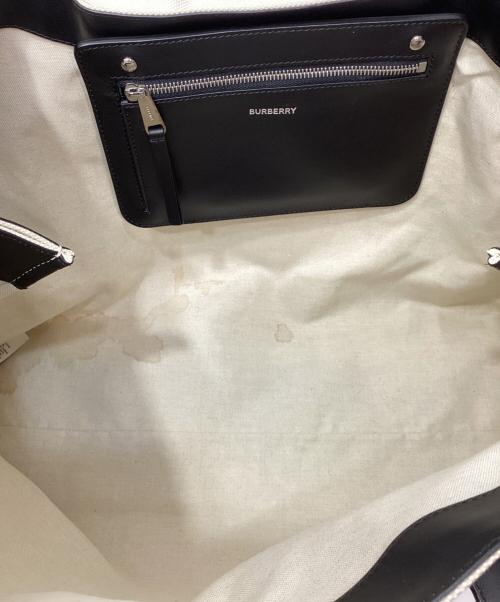 BURBERRY（バーバリー）BURBERRY (バーバリー) Lewes Logo Canvas Tote　「ルイス ロゴ キャンバス トート」 アイボリーの古着・服飾アイテム