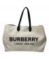 BURBERRY（バーバリー）の古着「Lewes Logo Canvas Tote　「ルイス ロゴ キャンバス トート」」｜アイボリー