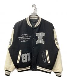 X-LARGE（エクストララージ）の古着「OG LOGO VARSITY JACKET/オリジナルロゴバーシティジャケット」｜ホワイト×ブラック