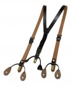 SCHOTT BROS.ショットブロス）の古着「LEATHER SUSPENDER / レザー2wayサスペンダー」｜ブラック