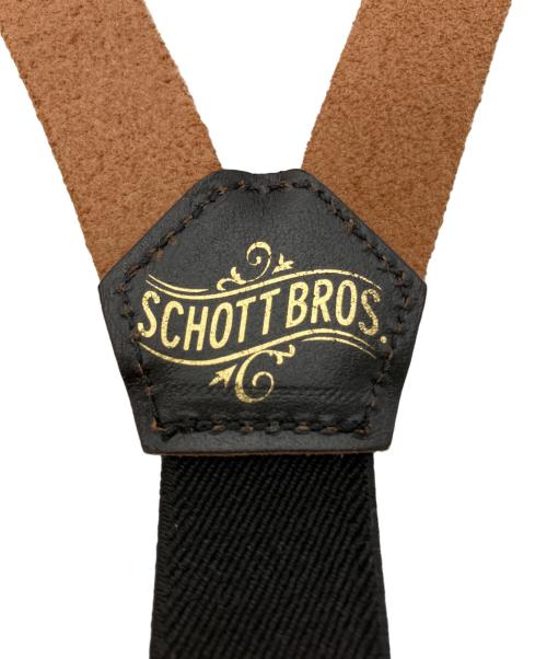 SCHOTT BROS.（ショットブロス）SCHOTT BROS. (ショットブロス) LEATHER SUSPENDER / レザー2wayサスペンダー ブラックの古着・服飾アイテム