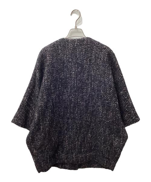 RED CLOVER（レッドクローバ）RED CLOVER (レッドクローバ) ツイードポンチョライクジャケット ブラック サイズ:記載なし(実寸参照)の古着・服飾アイテム