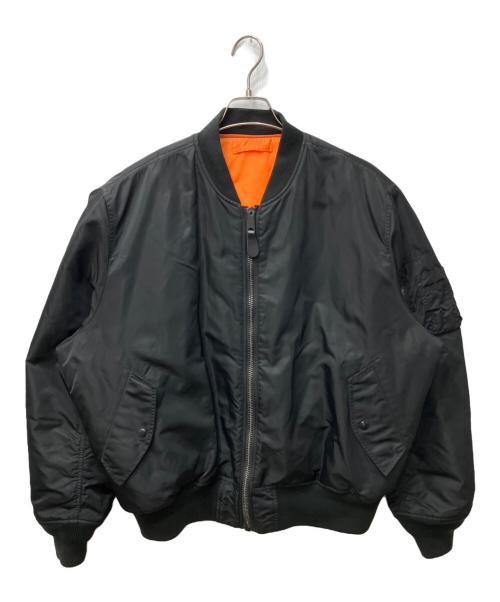 VALLEY APPAREL（バレー アパレル）VALLEY APPAREL (バレー アパレル) MA-1 フライトナイロンジャケット ブラック サイズ:XLの古着・服飾アイテム