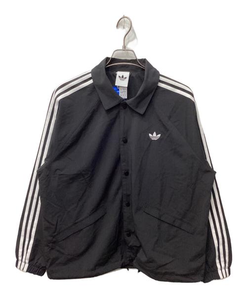 adidas（アディダス）adidas (アディダス) スリーストライプスコーチジャケット ブラック サイズ:L 未使用品の古着・服飾アイテム
