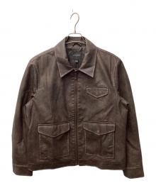 BANANA REPUBLIC（バナナリパブリック）の古着「エコレザージャケット」｜ブラウン