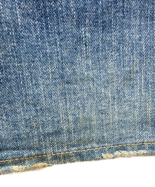 NUMBER INE（ナンバーナイン）NUMBER INE (ナンバーナイン) ベロアパッチワークフレアデニムパンツ インディゴ サイズ:４の古着・服飾アイテム