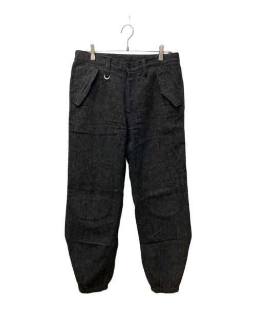 SOPHNET.（ソフネット）SOPHNET. (ソフネット) ニーパッチギミックウールパンツ ブラック サイズ:Lの古着・服飾アイテム