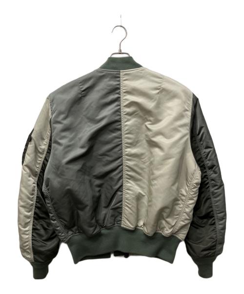 ALPHA（アルファ）ALPHA (アルファ) バイカラーMA-1ジャケット オリーブ サイズ:Lの古着・服飾アイテム
